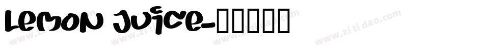 Lemon Juice字体转换